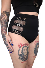 sexy dark high-waisted gothic bikini bottoms by forest ink