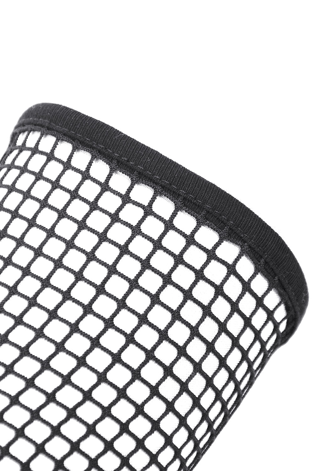 long black punk fishnet gloves with eyelets 