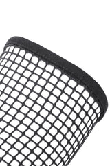 long black punk fishnet gloves with eyelets 