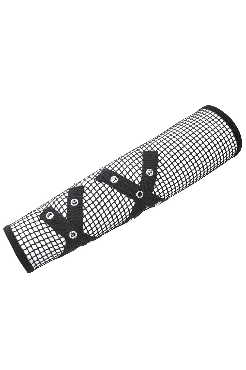 grunge goth long black punk fishnet gloves