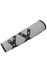 grunge goth long black punk fishnet gloves