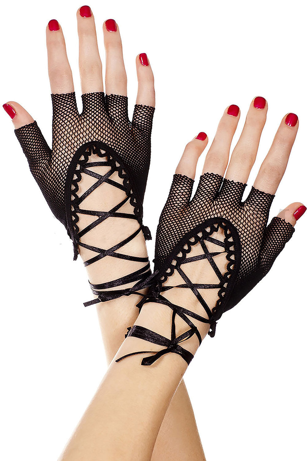 Dead Inside Fishnet Gloves