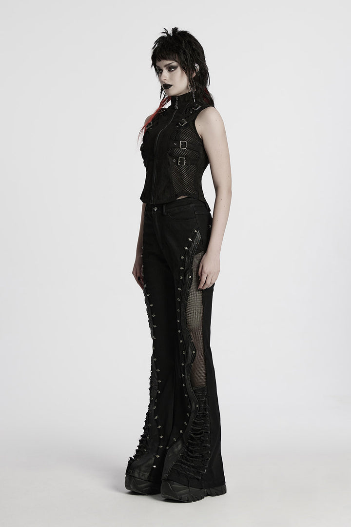 womens high rise goth pants