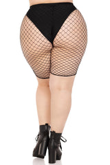 womens punk netted shorts