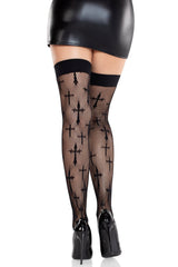 goth fishnet thigh high stockings