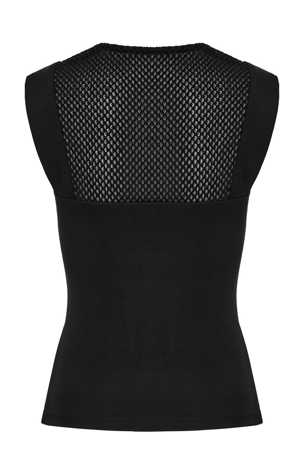 womens black netted post-apocalyptic tank top 