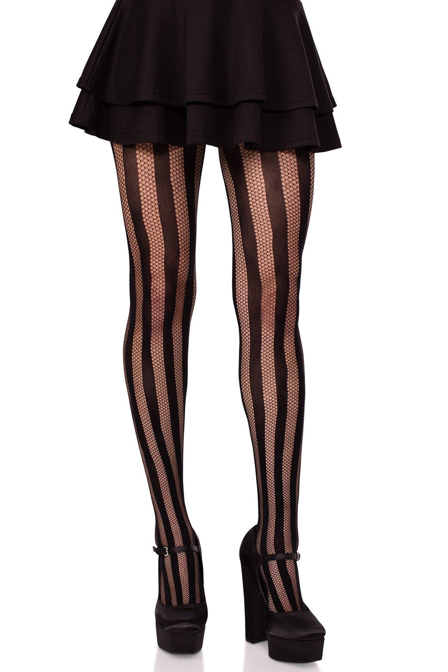 fishnet striped tights