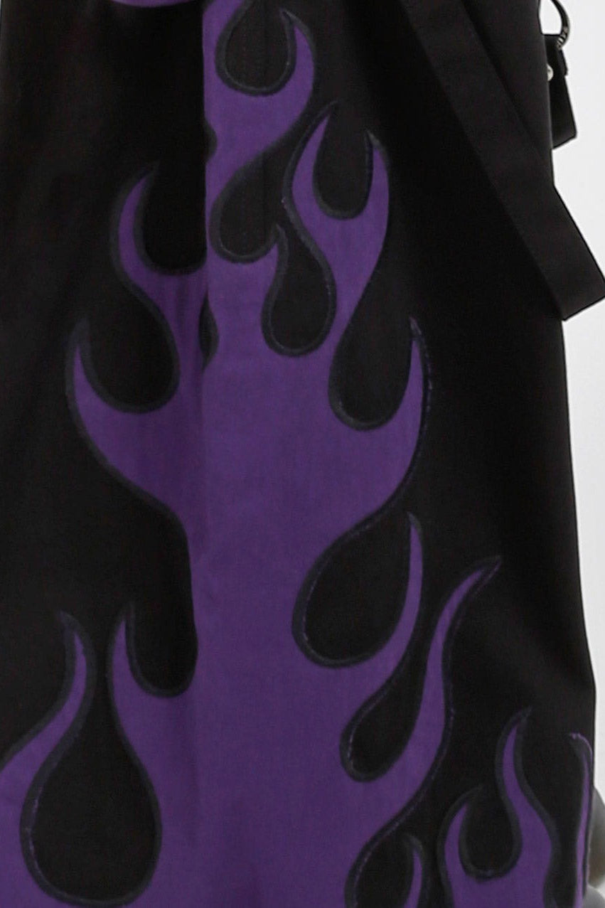 flire flame patch punk pants