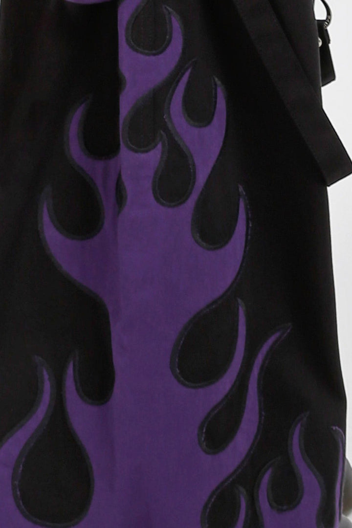 flire flame patch punk pants