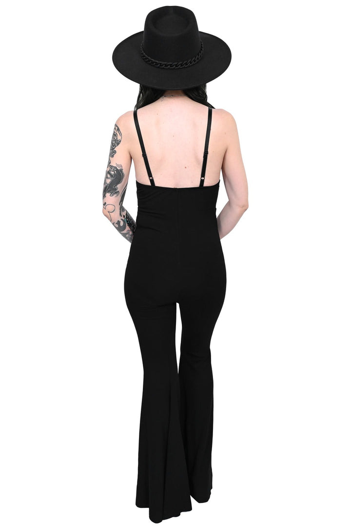 flared bell bottom jumpsuit 