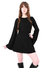 long sleeve flared sleeve dress