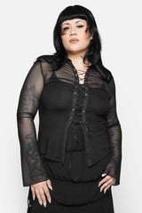 sheer mesh gothic top