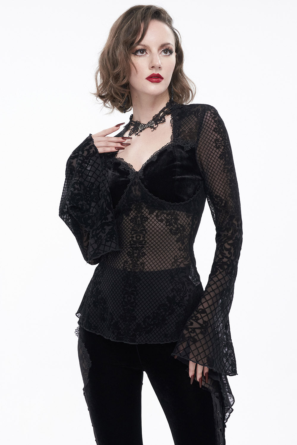 gothic velvet top