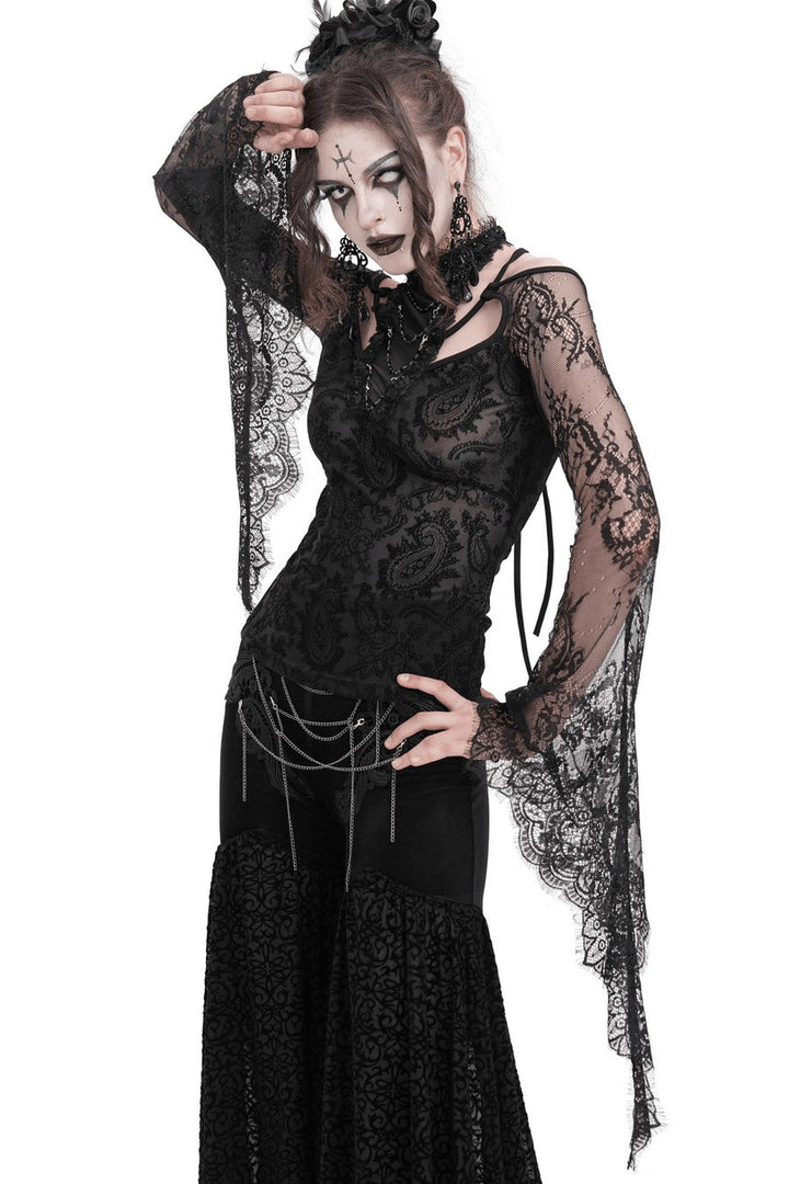 womens lace gothic blouse