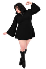 whimsigoth mini flared dress