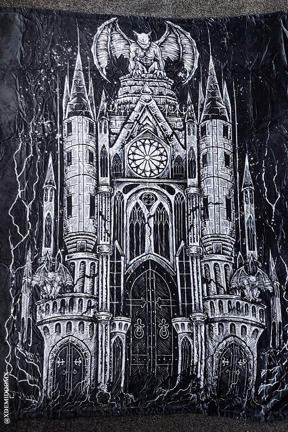 gothic cathedral fleece blanket 