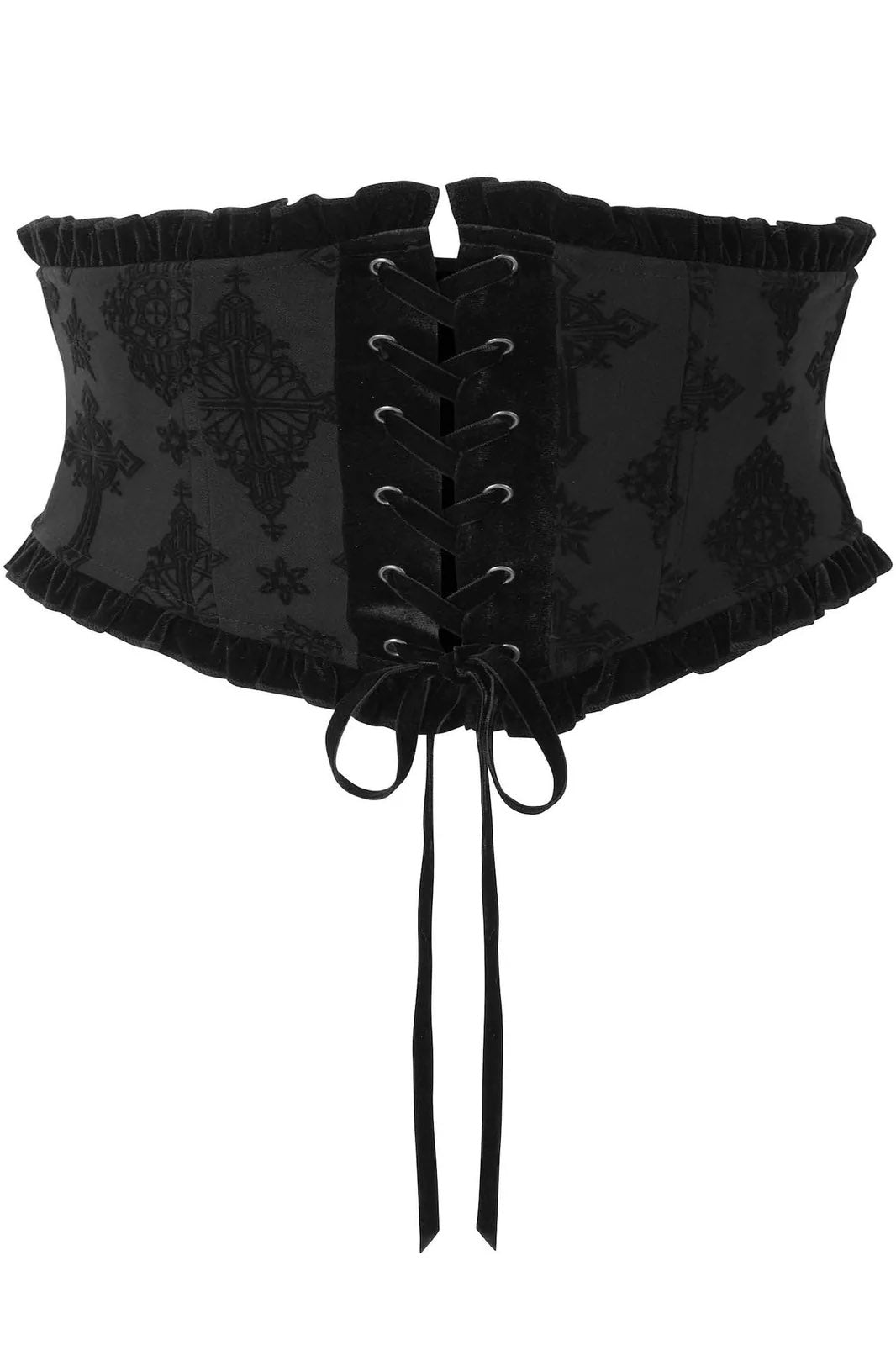 Flix Flocked Waspie - belts - VampireFreaks - Killstar