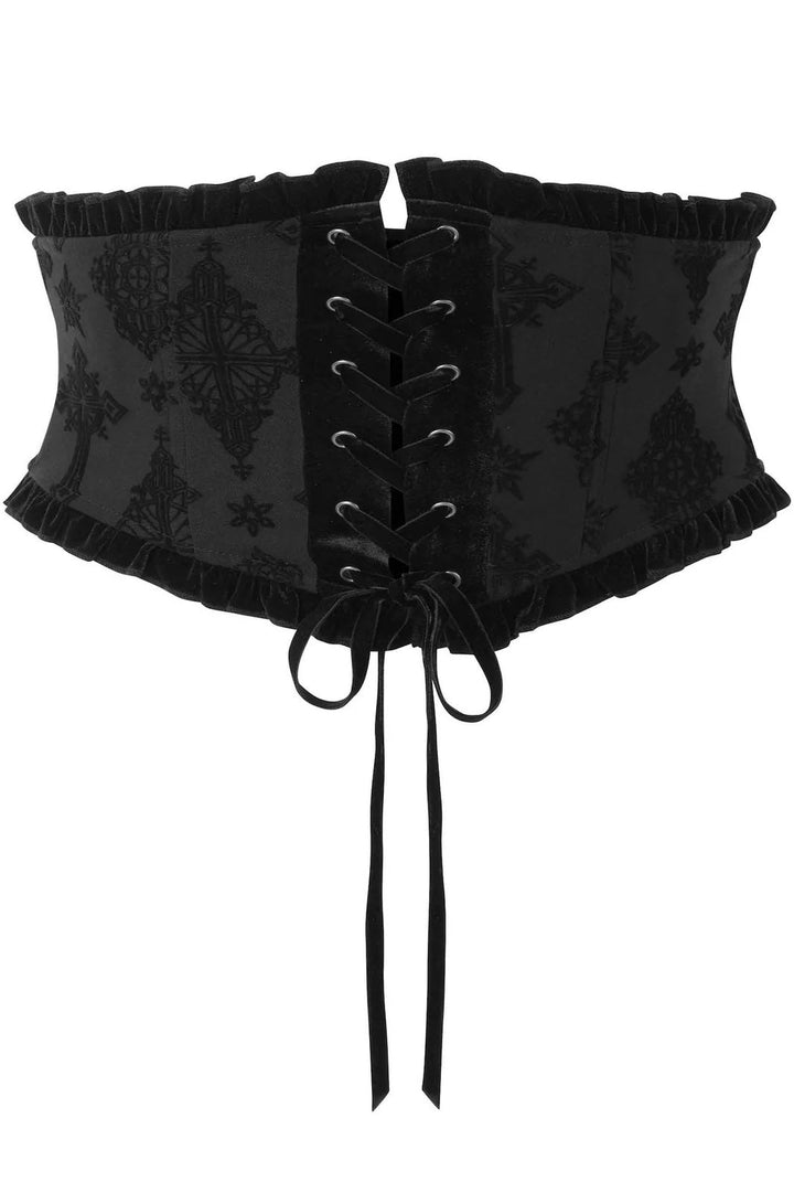 Flix Flocked Waspie - belts - VampireFreaks - Killstar