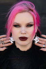 creepy cute polymer clay ghost earrings