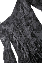 floral pattern goth dress