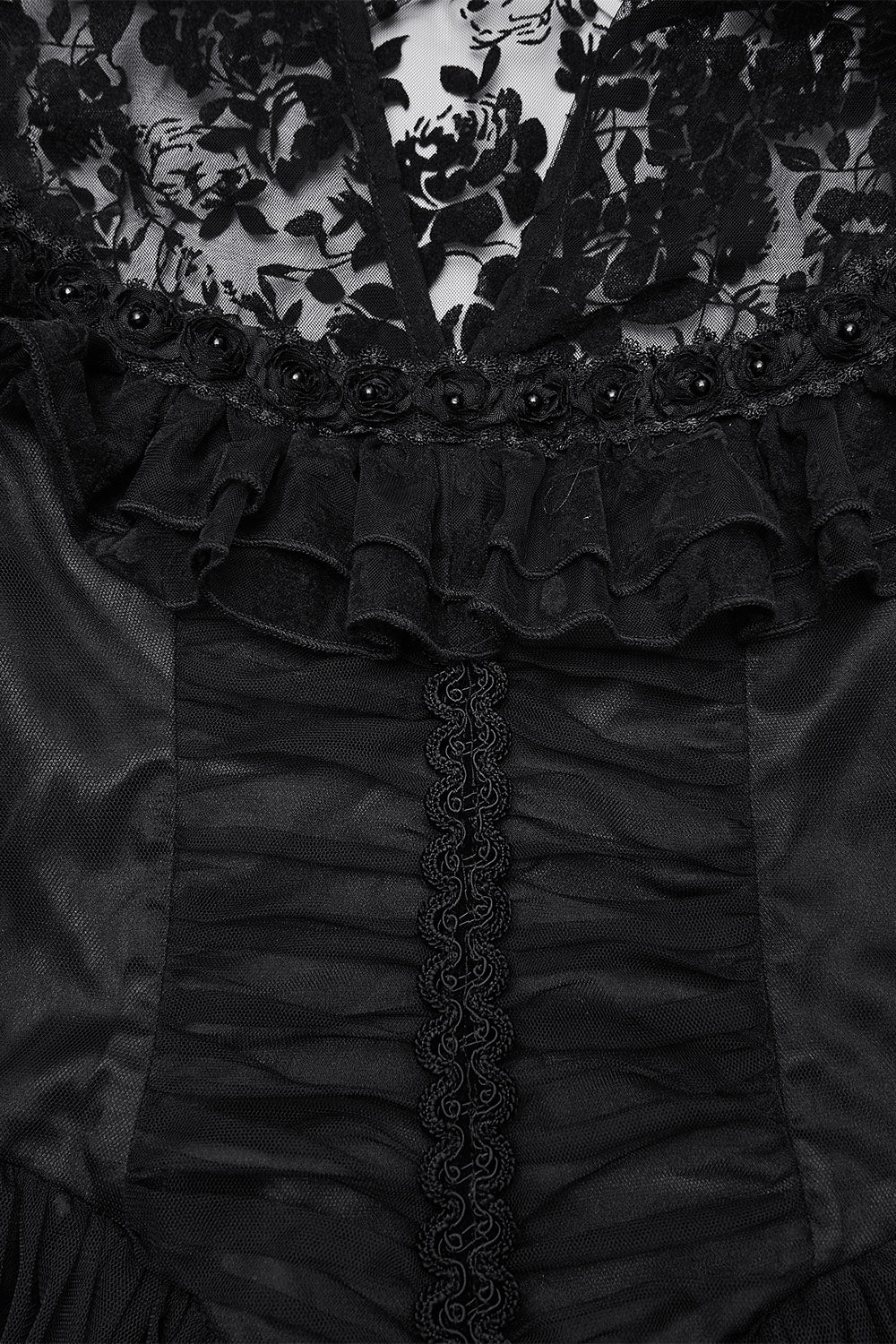 black gothic wedding dress