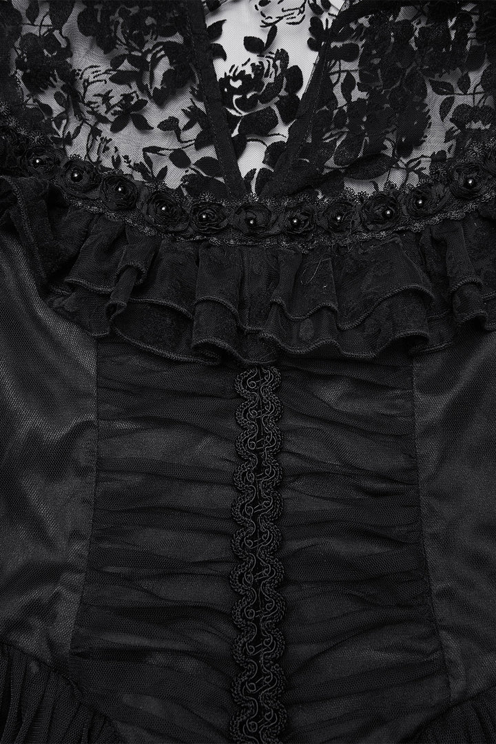 black gothic wedding dress