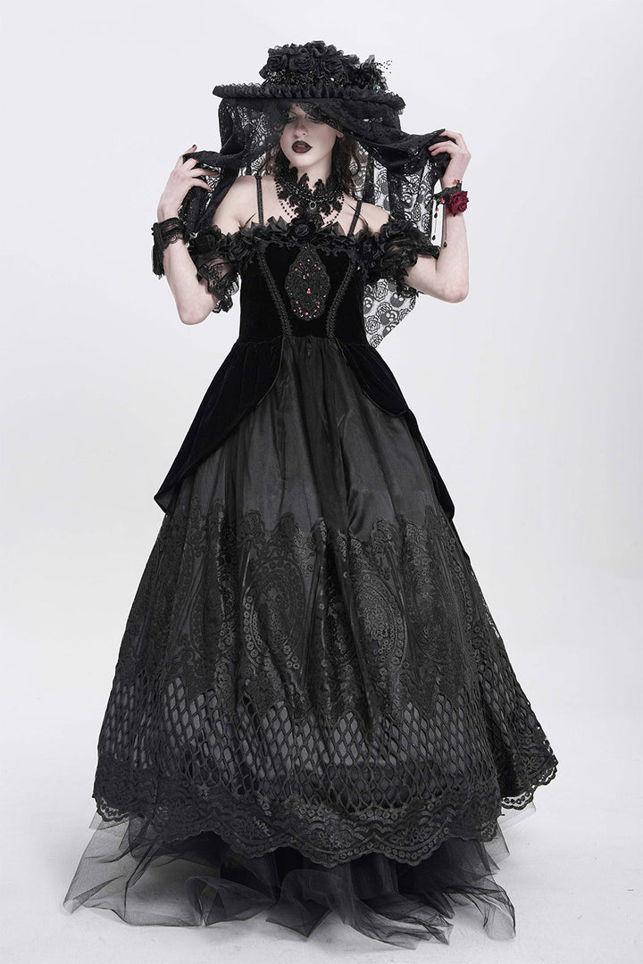 veiled funeral hat