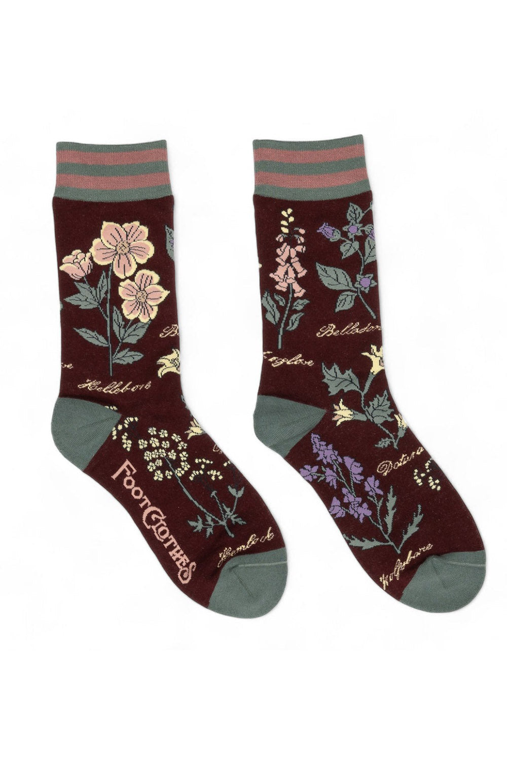 victorian floral socks