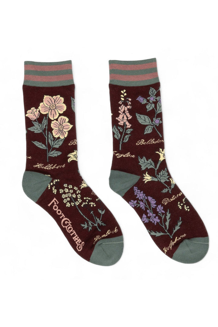 victorian floral socks