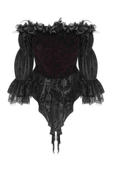 vintage inspired lace-up corset blouse