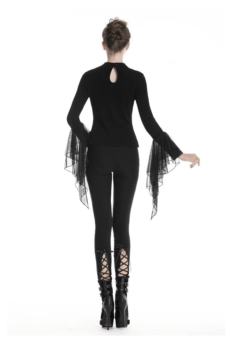 Floral Witch Lace-Up Leggings