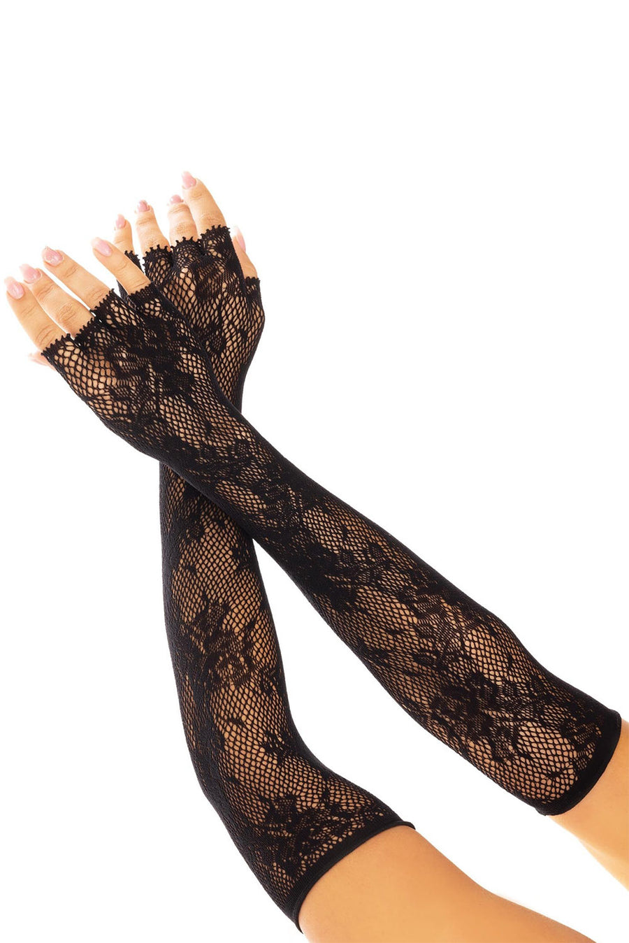 fingerless fishnet long gloves by leg avenue 
