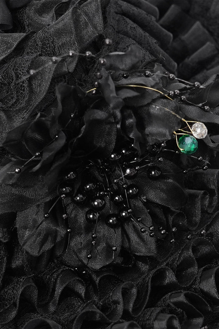 beaded floral tea hat