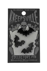 Flying Bat Plated Pin Set of 3 - pins & patches - VampireFreaks - Kreepsville