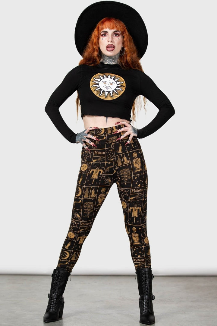 Folk Horror Leggings - womens bottoms - VampireFreaks - Killstar