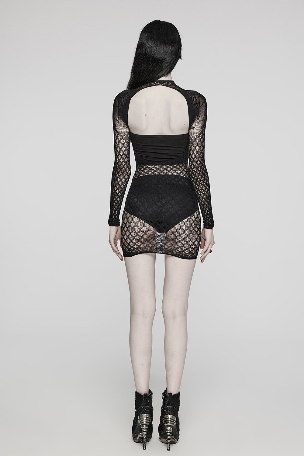 Foolish Mortal Backless Mesh Dress VampireFreaks