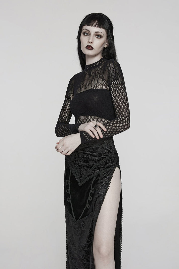 Foolish Mortal Backless Mesh Dress - dresses - VampireFreaks - Punk Rave