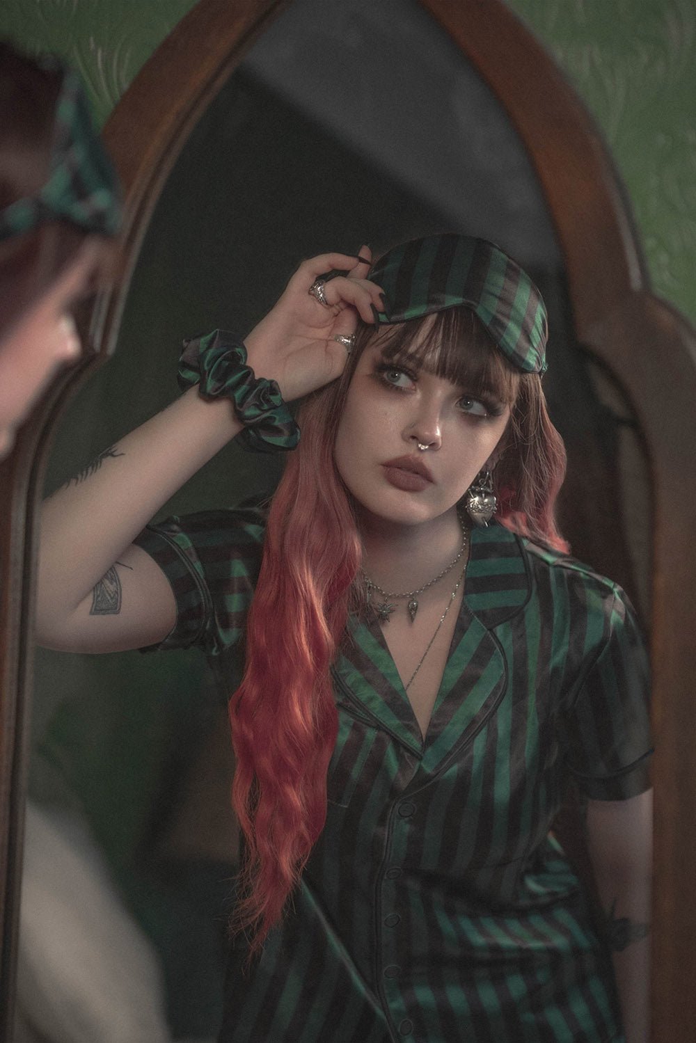 Foolish Mortals | 4 - Piece Sleepwear Set - womens sleepwear - VampireFreaks - Lively Ghosts