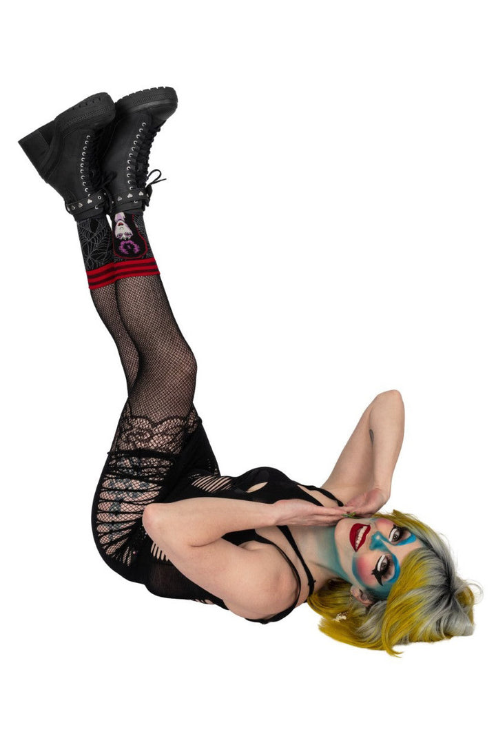 gothic elvira mistress of the dark crew socks 