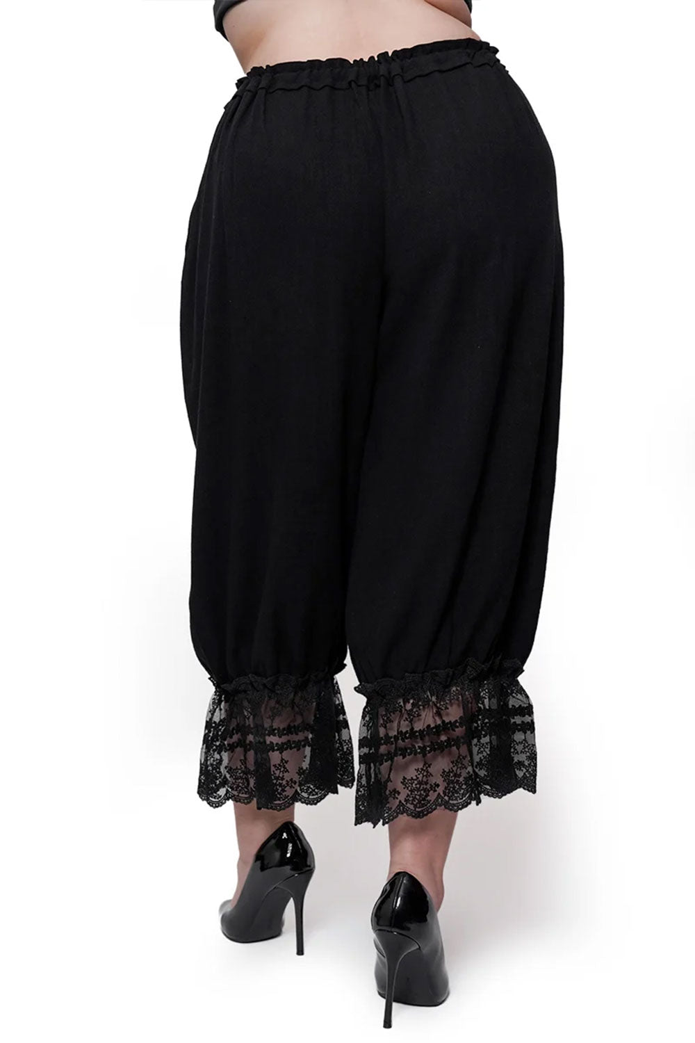 Forsest Ink womens lace trim bloomer pants with pockets