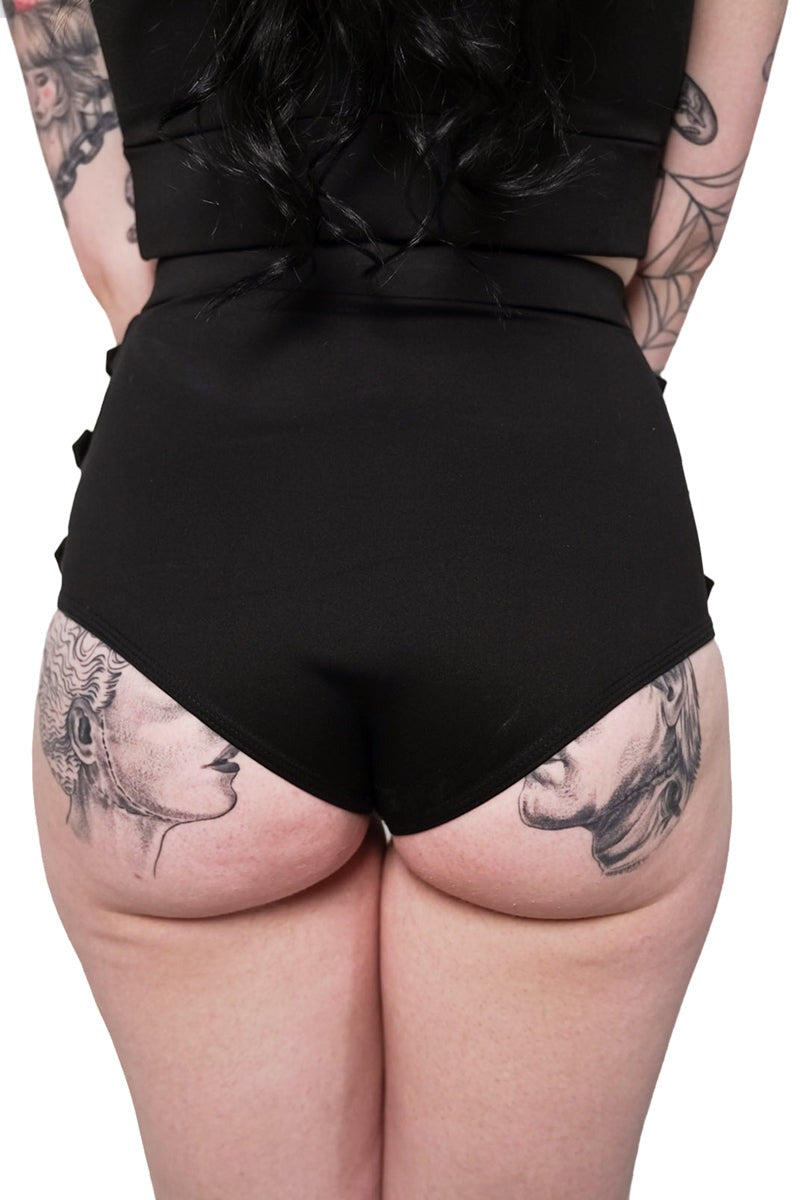 buckled emo fishnet swimsuit 