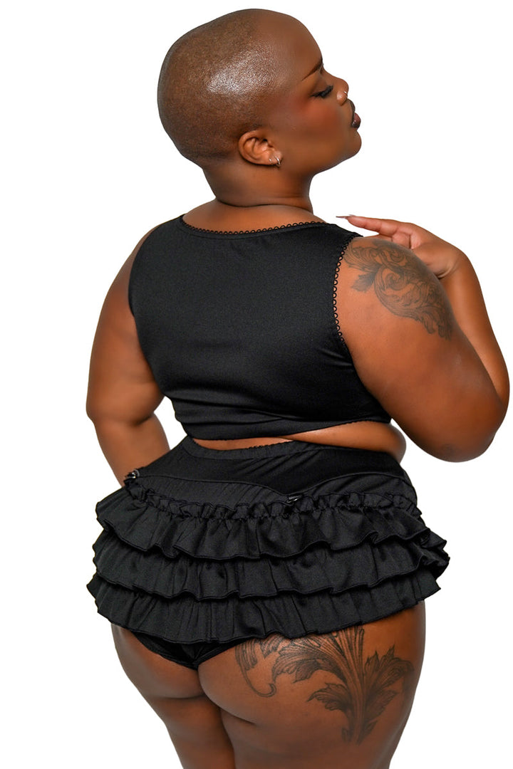 corset lace-up swimsuit top by forest ink 