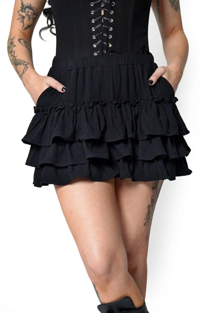black bloomer shorts skort