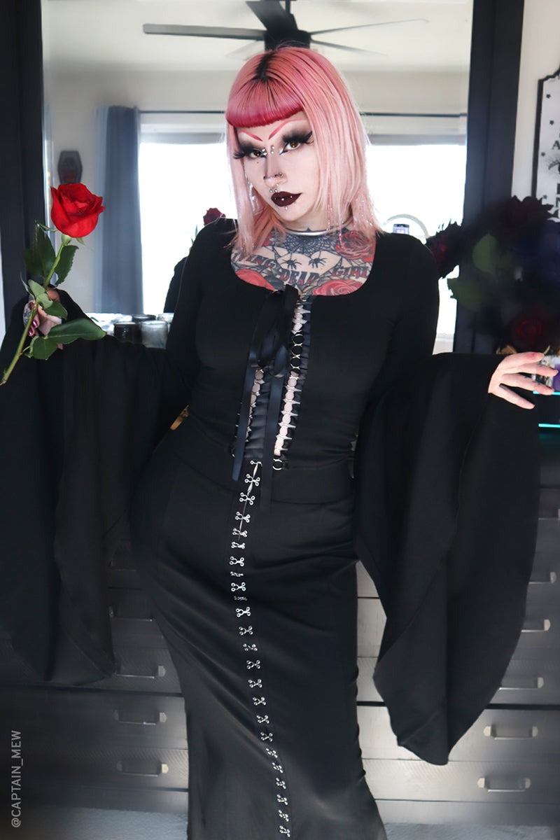 black corset gothic top