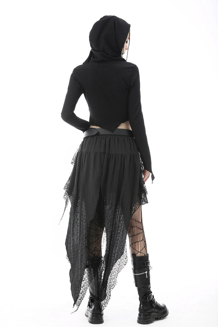 Forest Witch Asymmetric Crop Top - womens tops - VampireFreaks - Dark In Love