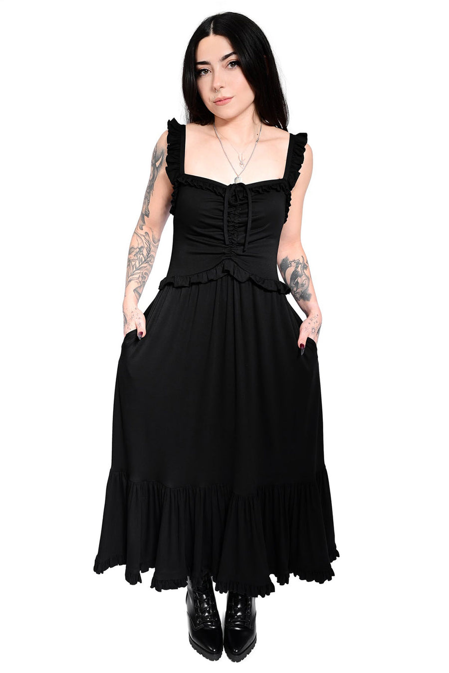 midi length gothic dress