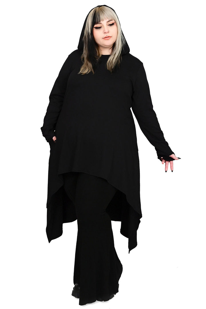 plus size gothic tunic hoodie