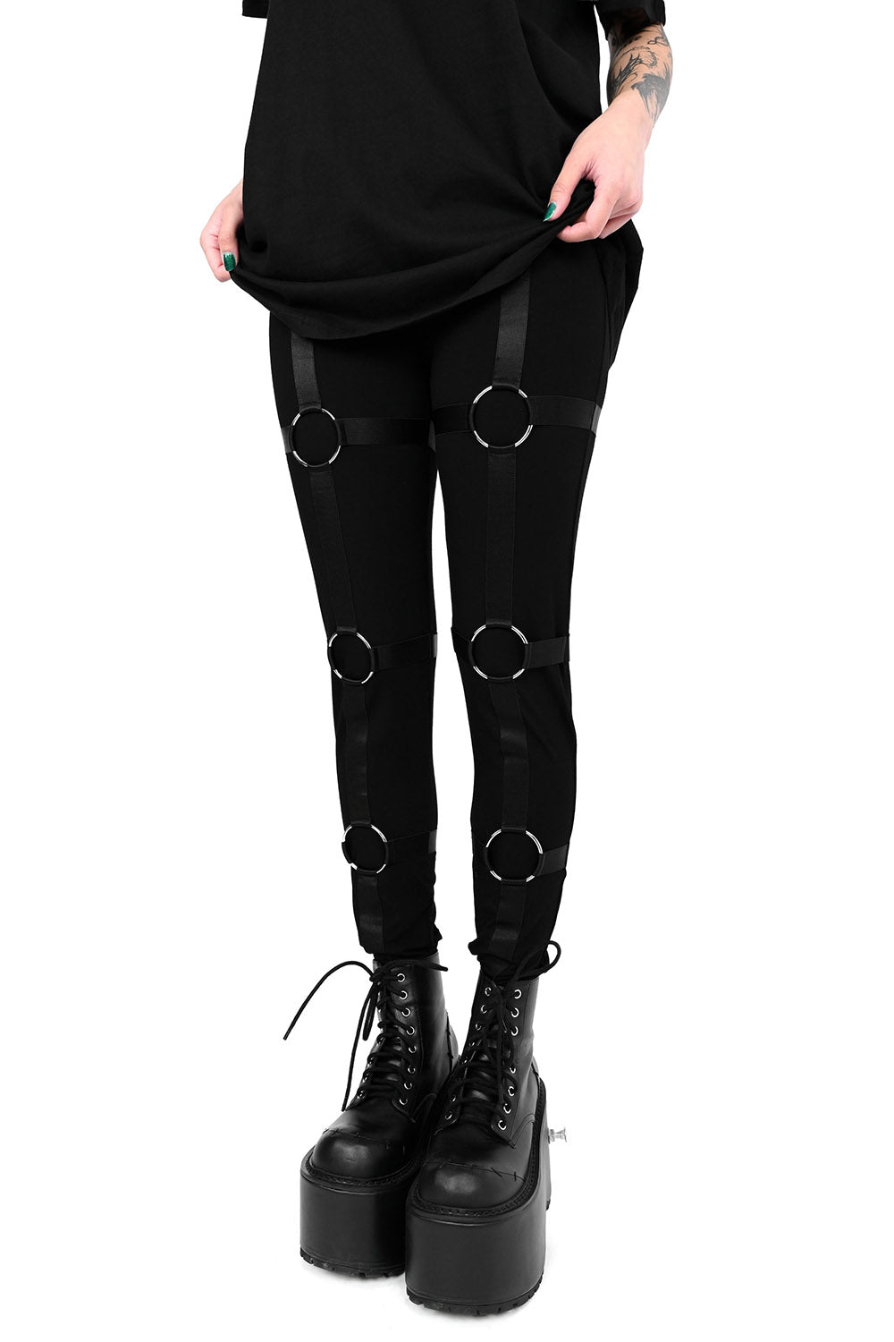 womens sexy stretchy goth leggings