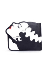 Cartera con cabeza de monstruo de la novia de Frankenstein