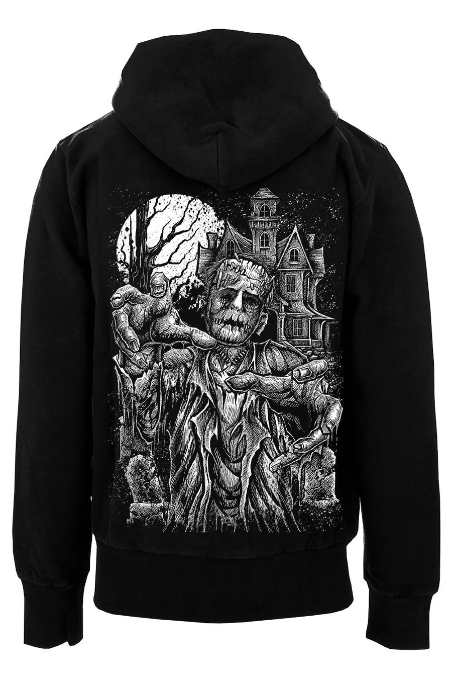 Frankenstein's Monster Hoodie - mens outerwear - VampireFreaks - VampireFreaks